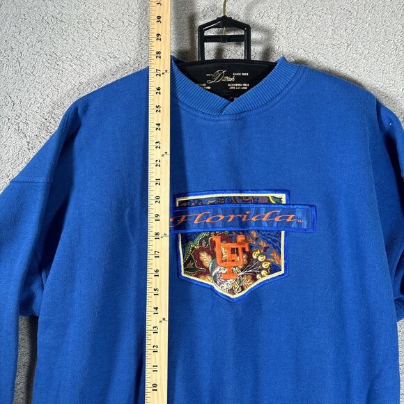Vntg Midland Sport University Of‎ Florida Crew Neck Sweater Blue Paisley Size L - Picture 5 of 10